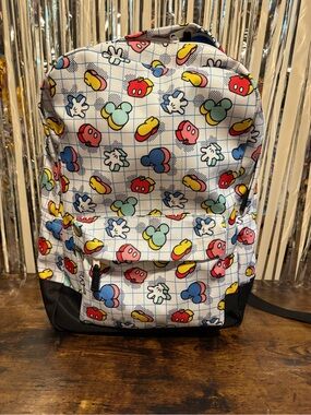Disney Parks Full Size Backpack with Mickey Mouse Symbols!